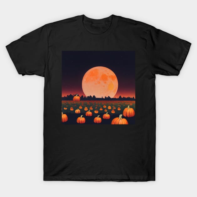 Halloween Pumpkin Patch T-Shirt by JyFDesignz